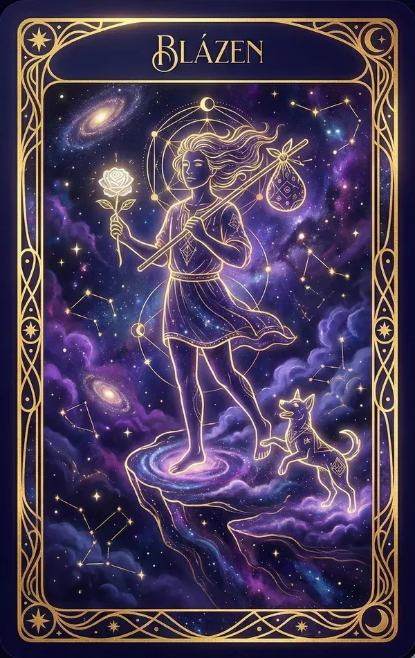 Blázen tarot karta