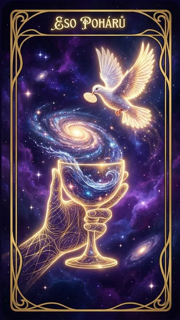 Eso pohárů tarot karta