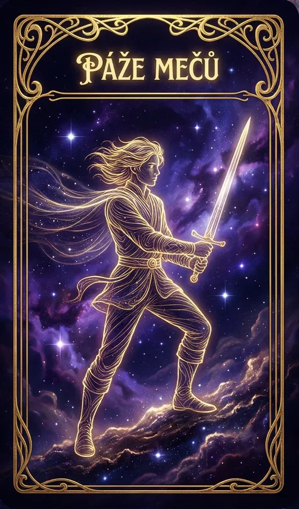 Páže mečů tarot karta