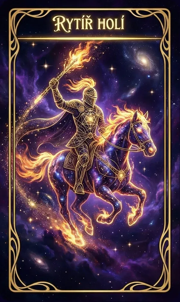 Rytíř holí tarot karta
