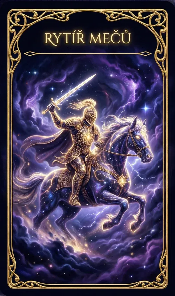 Rytíř mečů tarot karta
