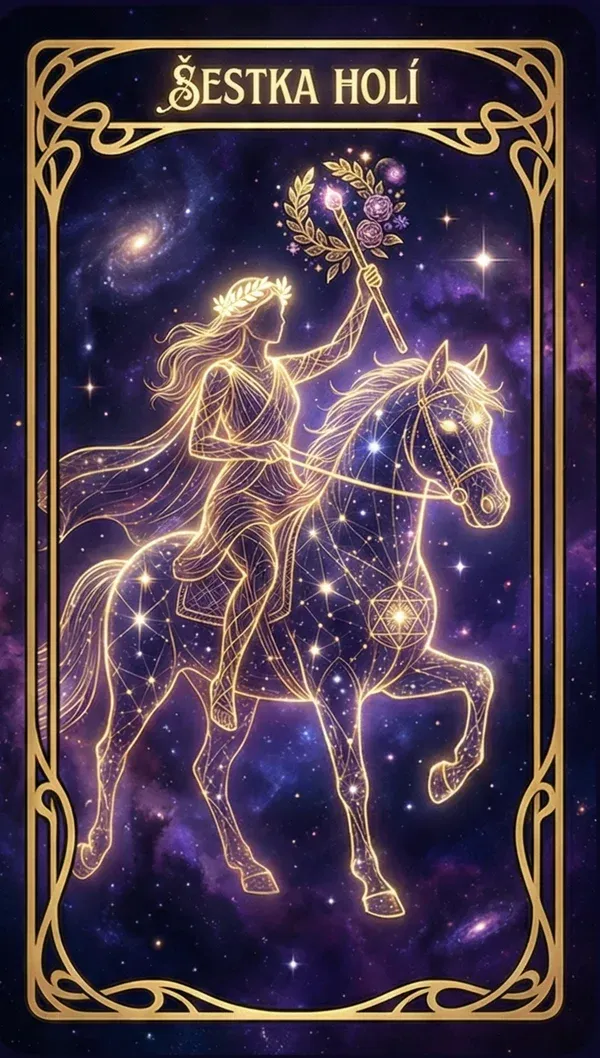 Šestka holí tarot karta